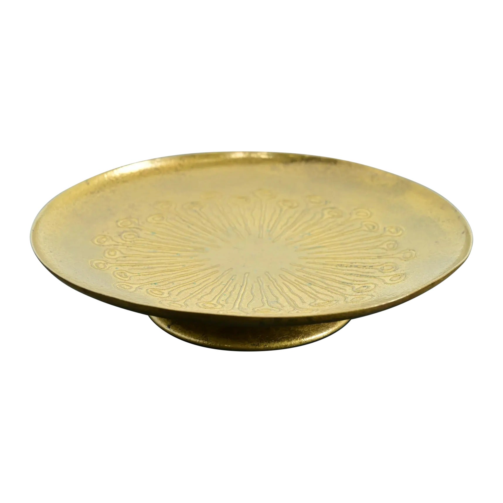 Tiffany Studios New York ‘Sea Anemone’ Bronze Doré Footed Tazza or Compote Dish