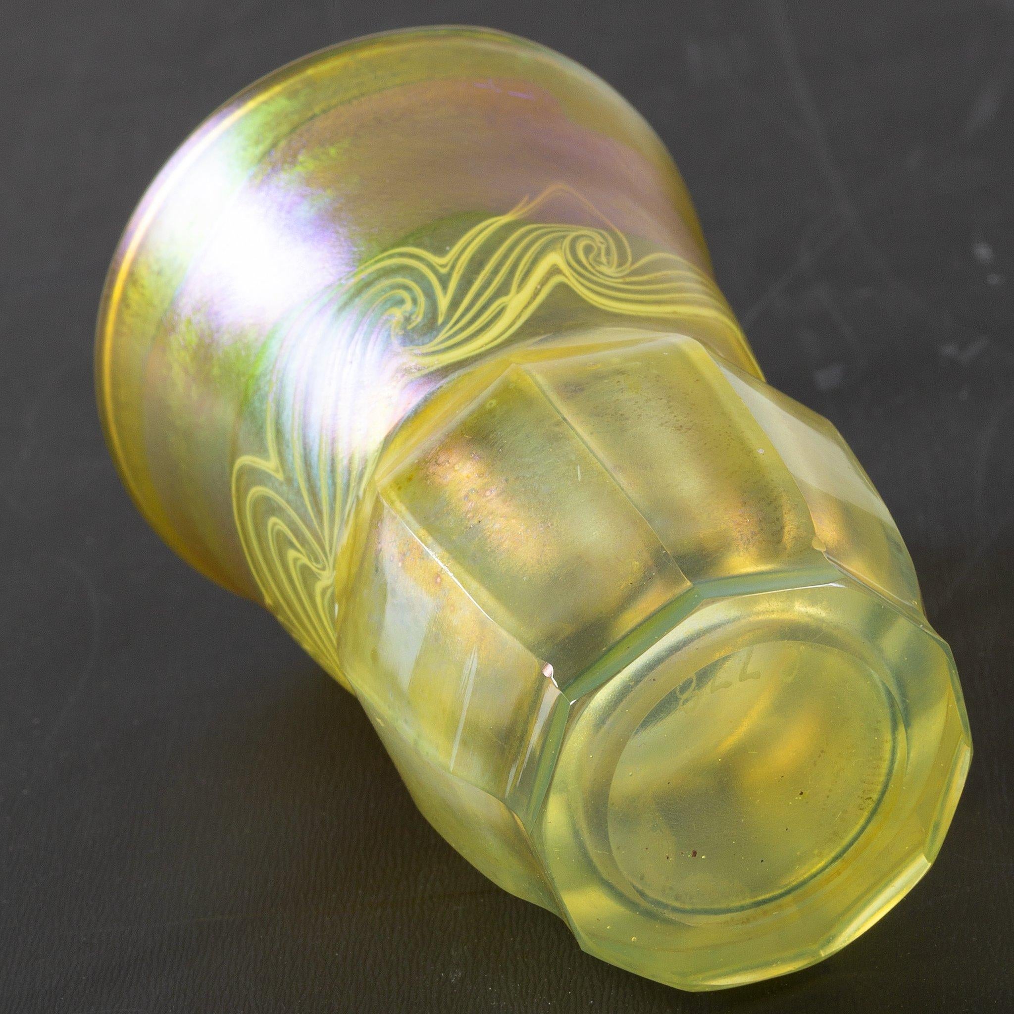 20th Century Tiffany Studios New York Set of Favrile Glass Cups and Cordials For Sale