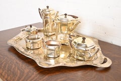Juego de café o té plateado de los Estudios Tiffany de Nueva York, circa 1910