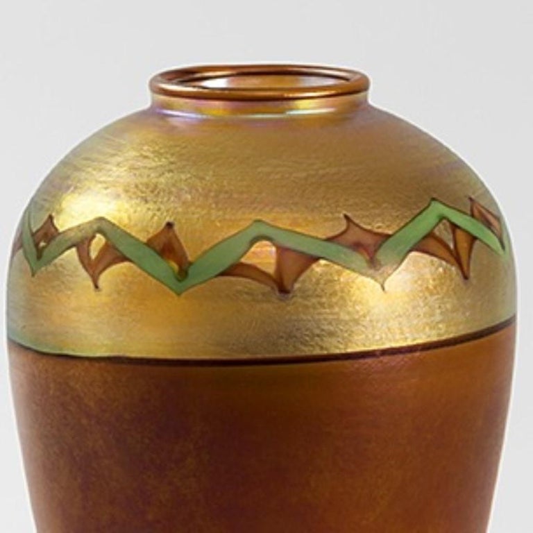 Art Nouveau Tiffany Studios New York “Tel El Amarna” Glass Pedestal Vase For Sale