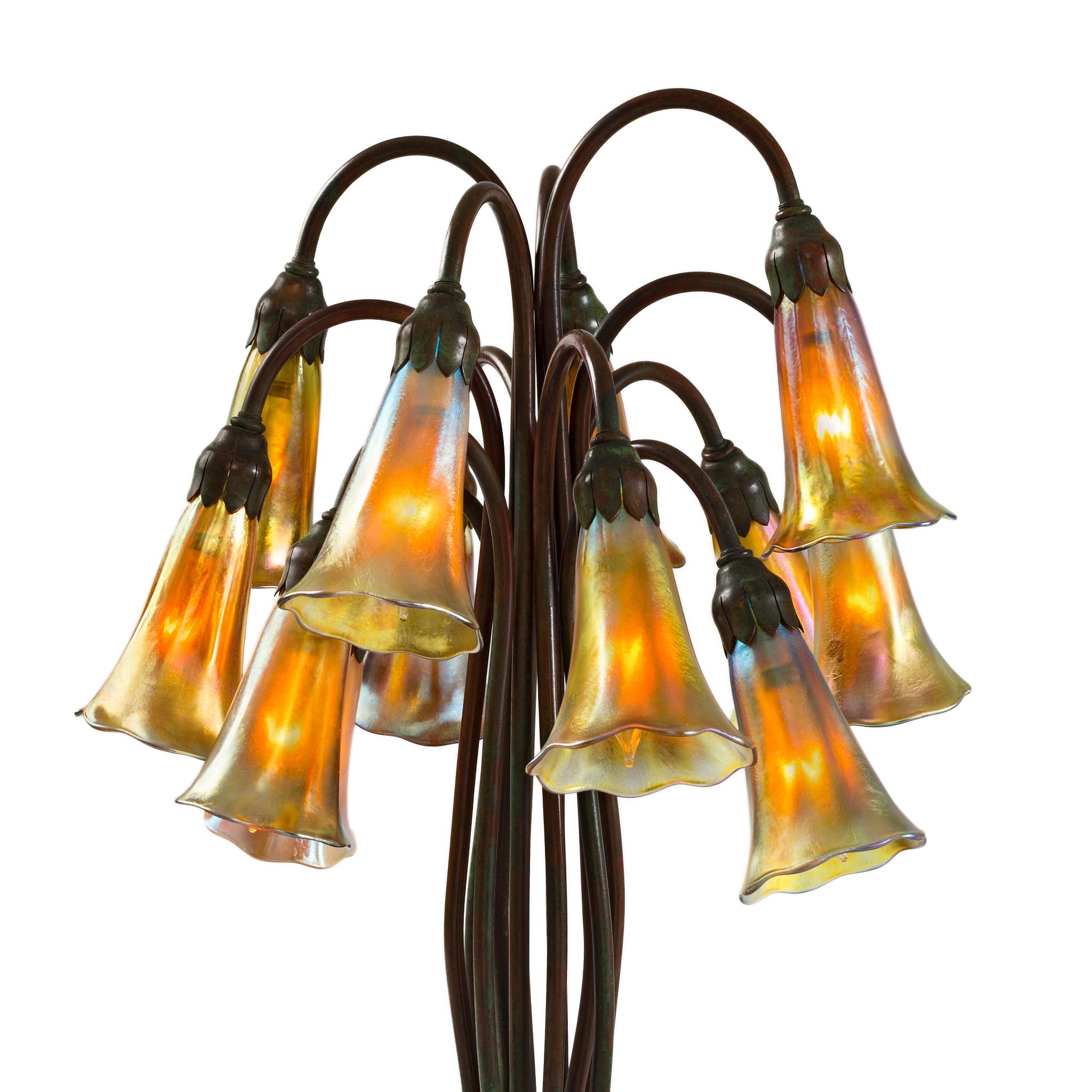 This Tiffany Studios New York glass and bronze 