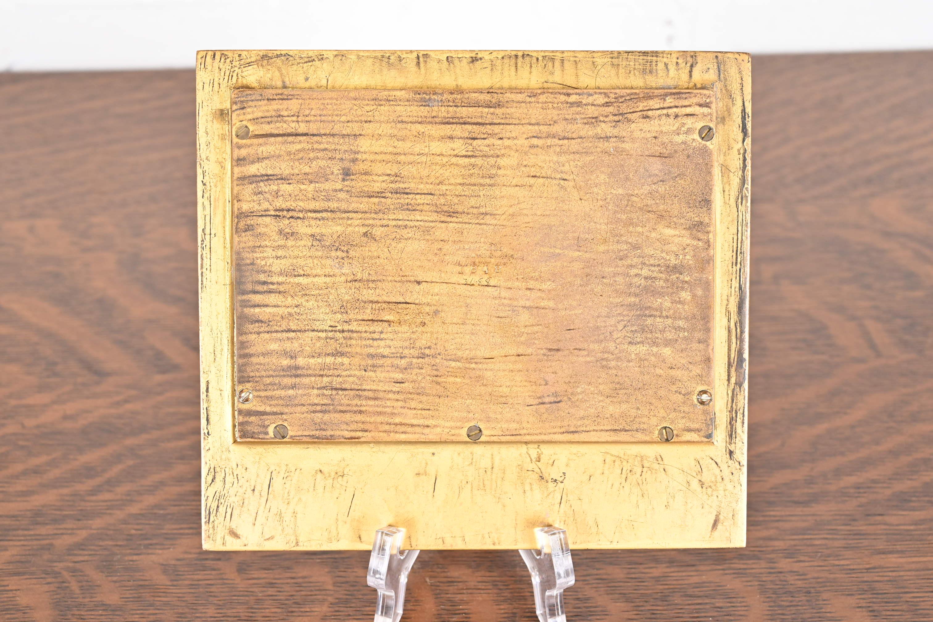 Tiffany Studios Nueva York Bronce veneciano Doré Calendario de escritorio o marco de fotos en venta 2