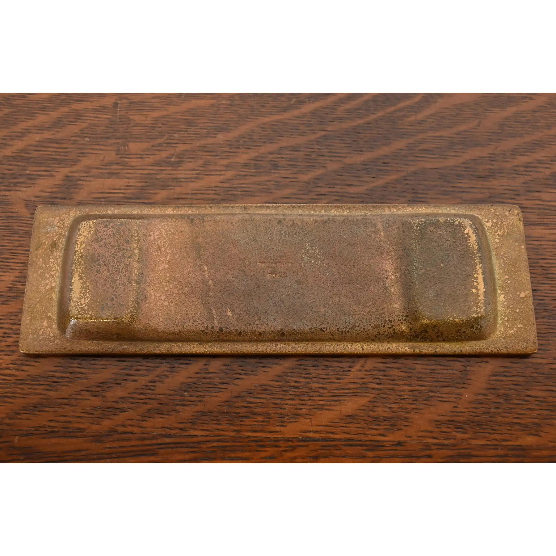 Tiffany Studios New York Venezianische Bronze Doré Stifttablett im Angebot 4