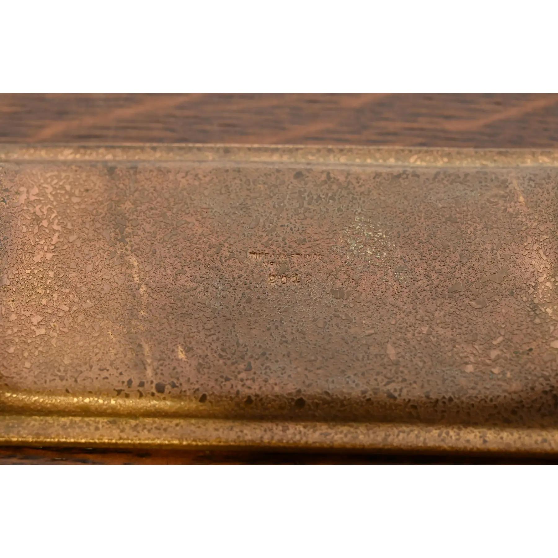 Tiffany Studios New York Venezianische Bronze Doré Stifttablett im Angebot 5