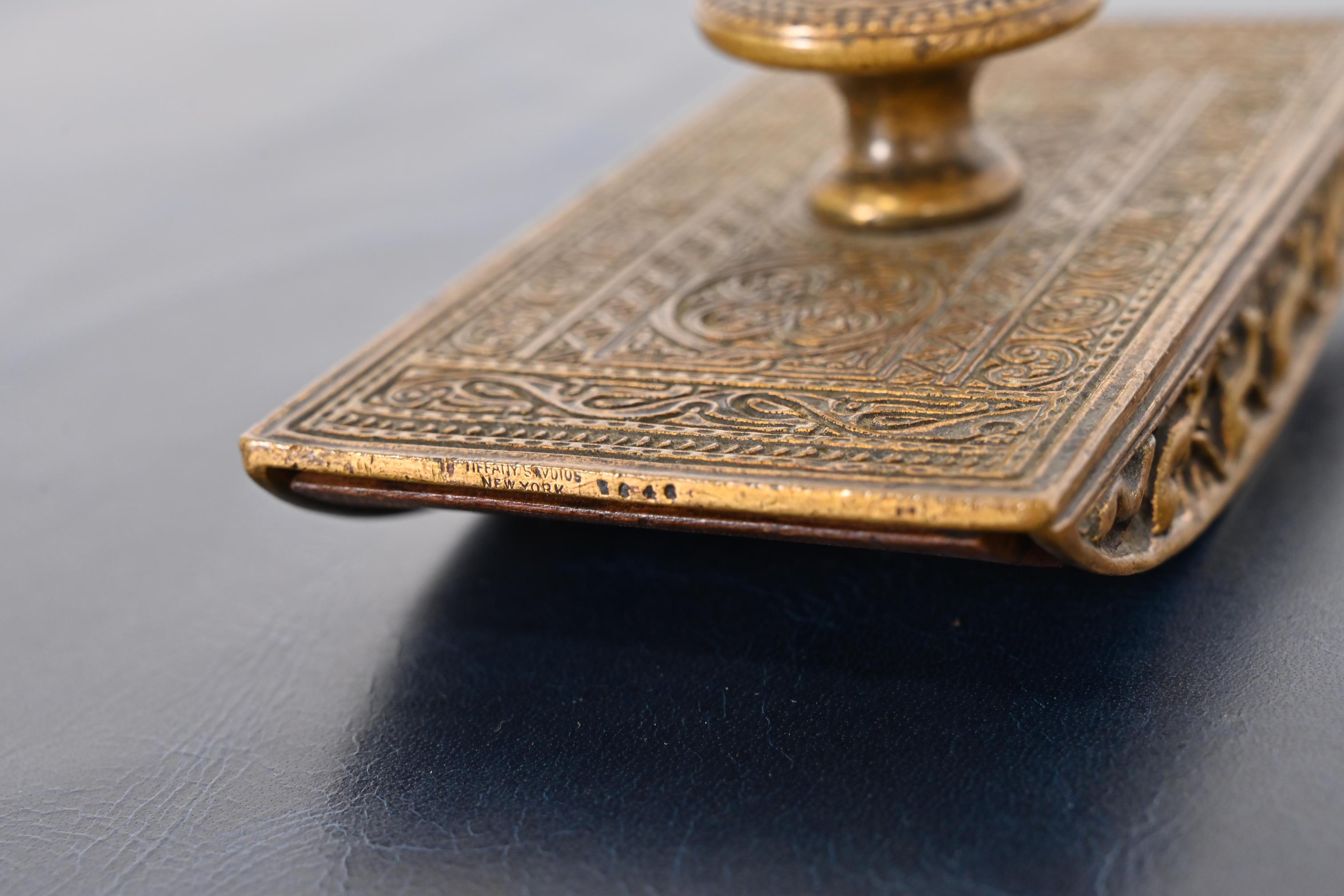 Tiffany Studios New York Venetian Bronze Rocker Blotter 9
