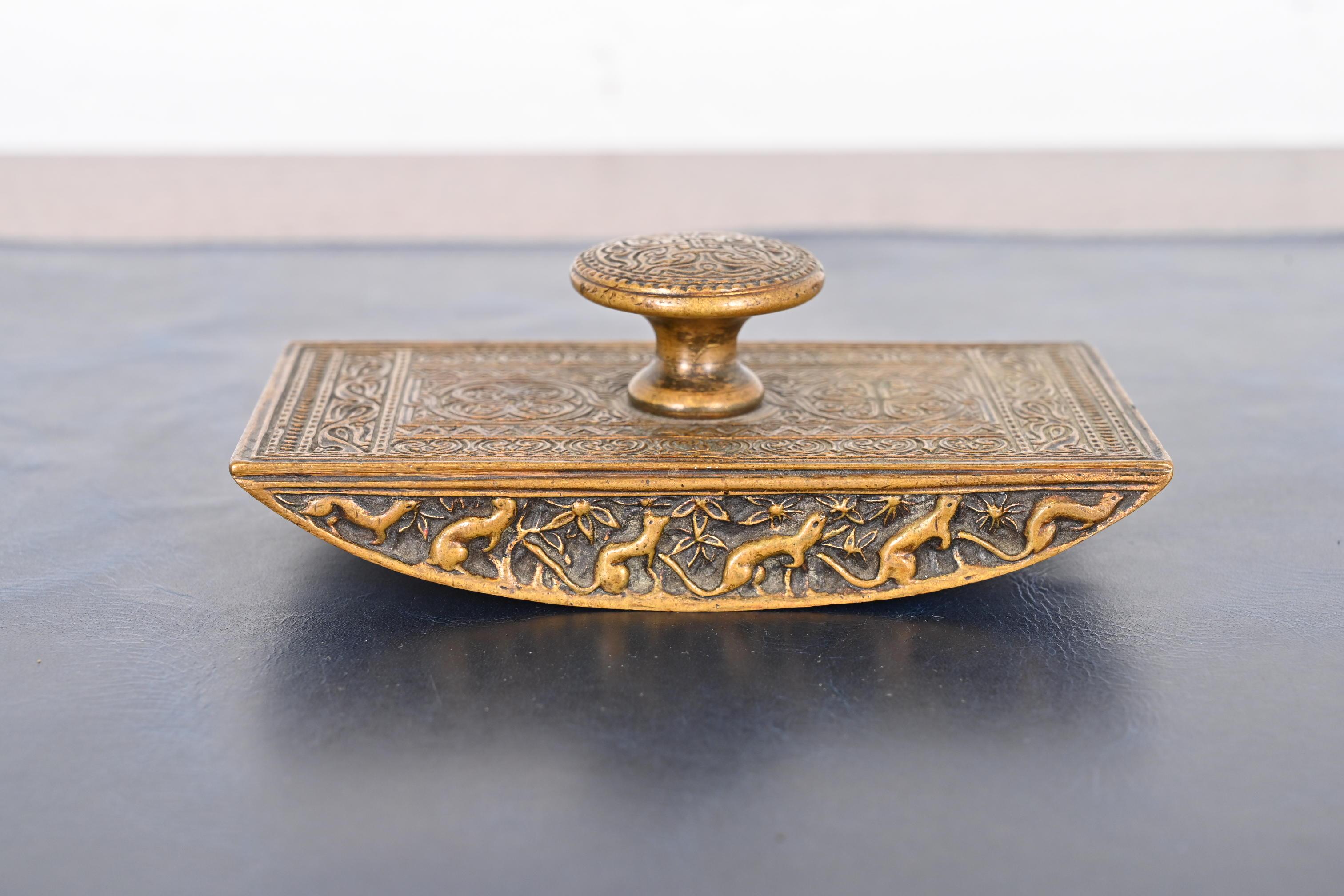 American Tiffany Studios New York Venetian Bronze Rocker Blotter