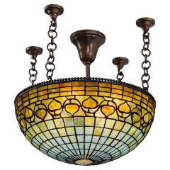 Tiffany Studios New York "Vine Border" Plafonnier