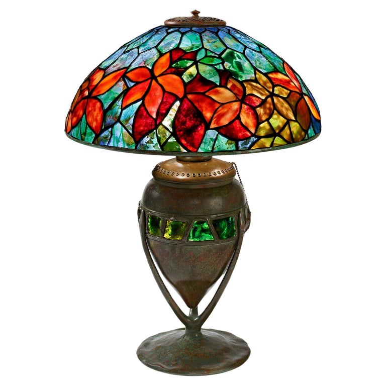 Tiffany Studios New York "Woodbine" Table Lamp For Sale