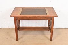 Tiffany Studios New York Zodiac Bronze Blotter Ends With Leather Desk Pad