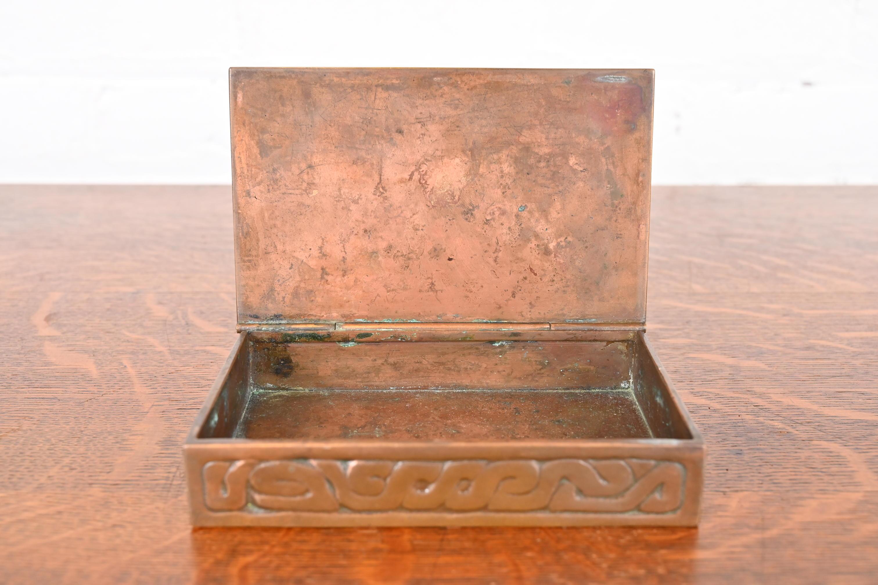 Tiffany Studios New York Zodiac Bronze Box For Sale 5