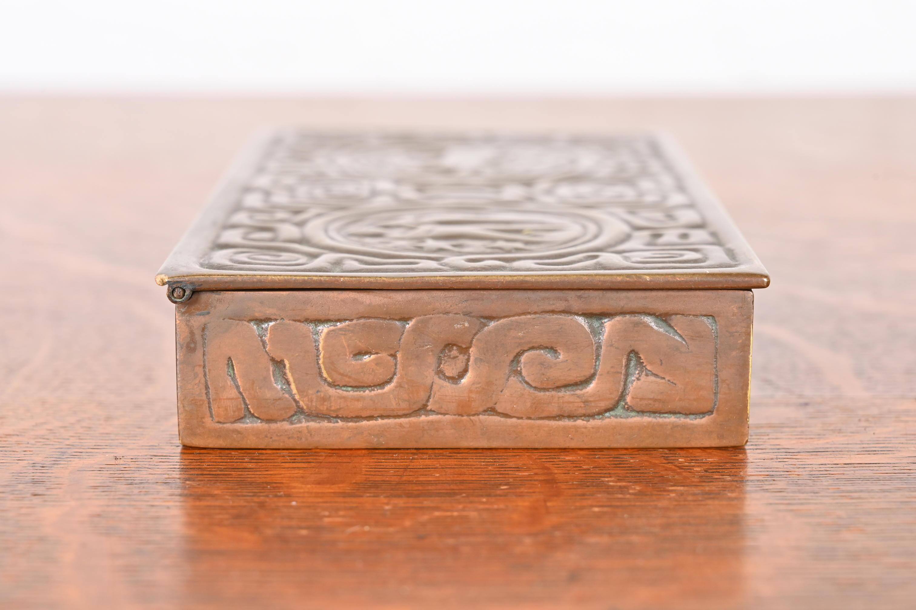 Tiffany Studios New York Zodiac Bronze Box For Sale 9