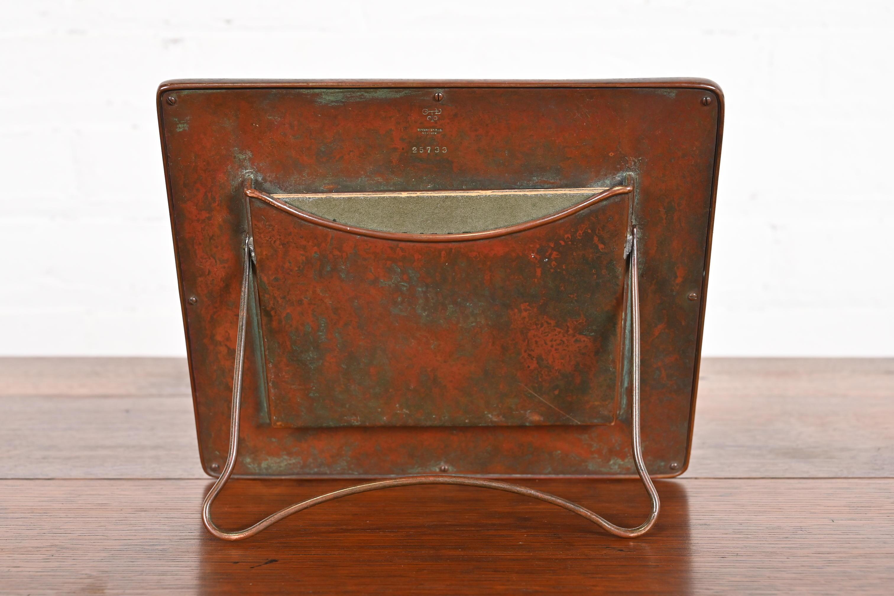 Tiffany Studios New York Zodiac Bronze Desk Calendar Holder or Picture Frame 6