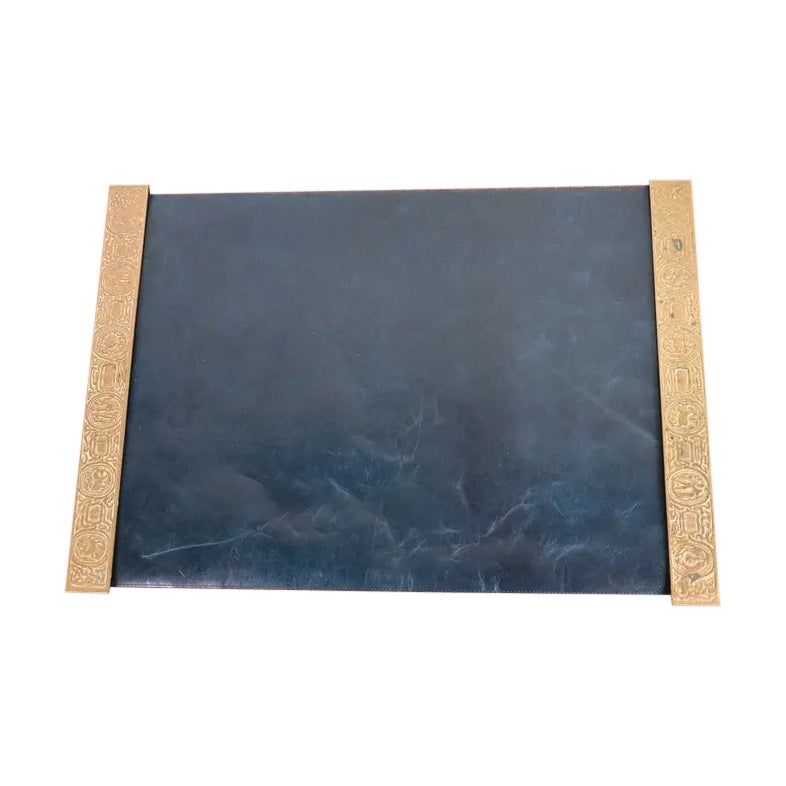 Tiffany Studios New York Zodiac Bronze Doré Blotter Ends