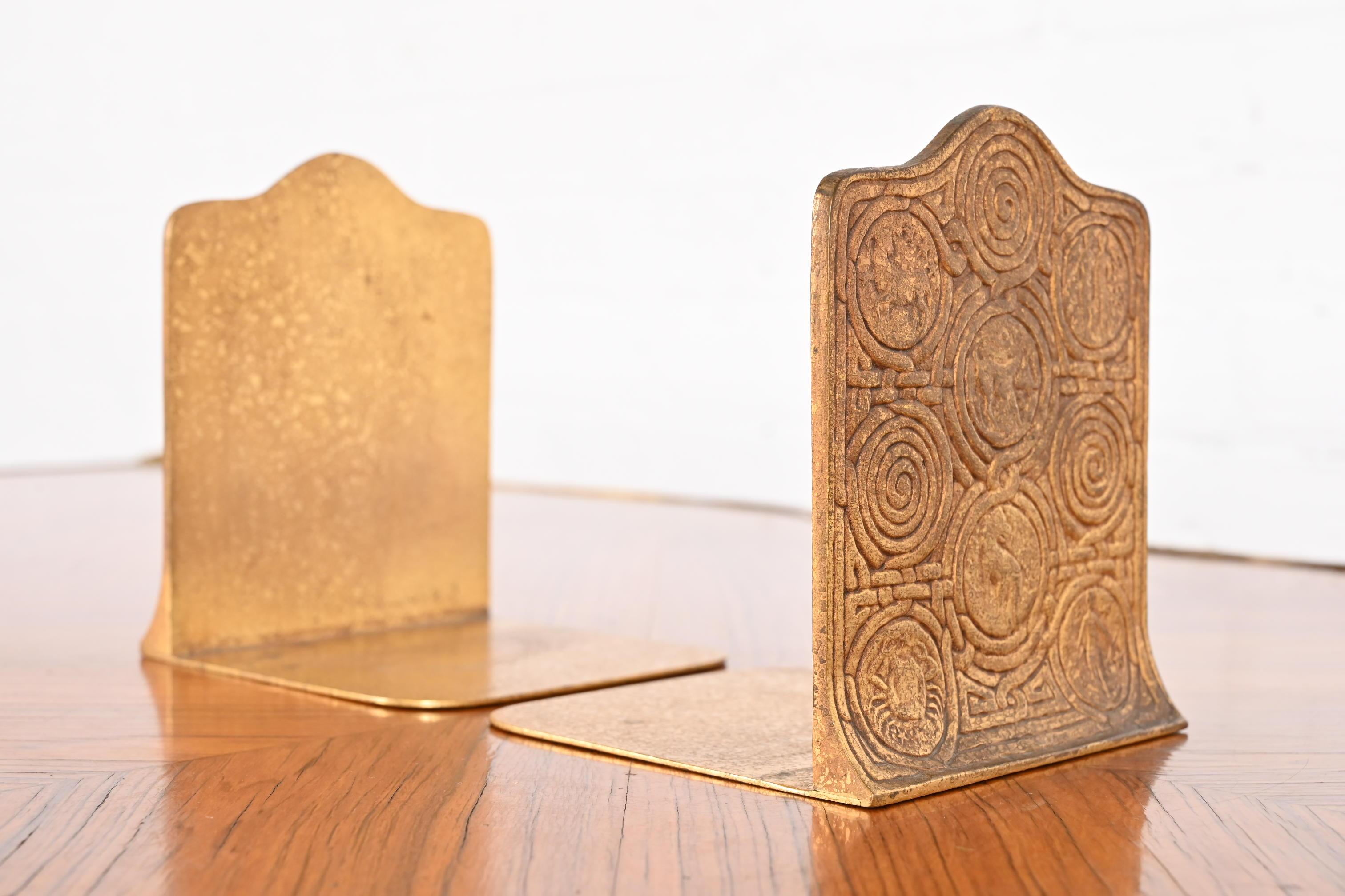 Tiffany Studios New York 'Zodiac' Bronze Doré Desk Accessory Set 5