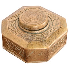 Calamaio Zodiac Bronze Doré di Tiffany Studios New York