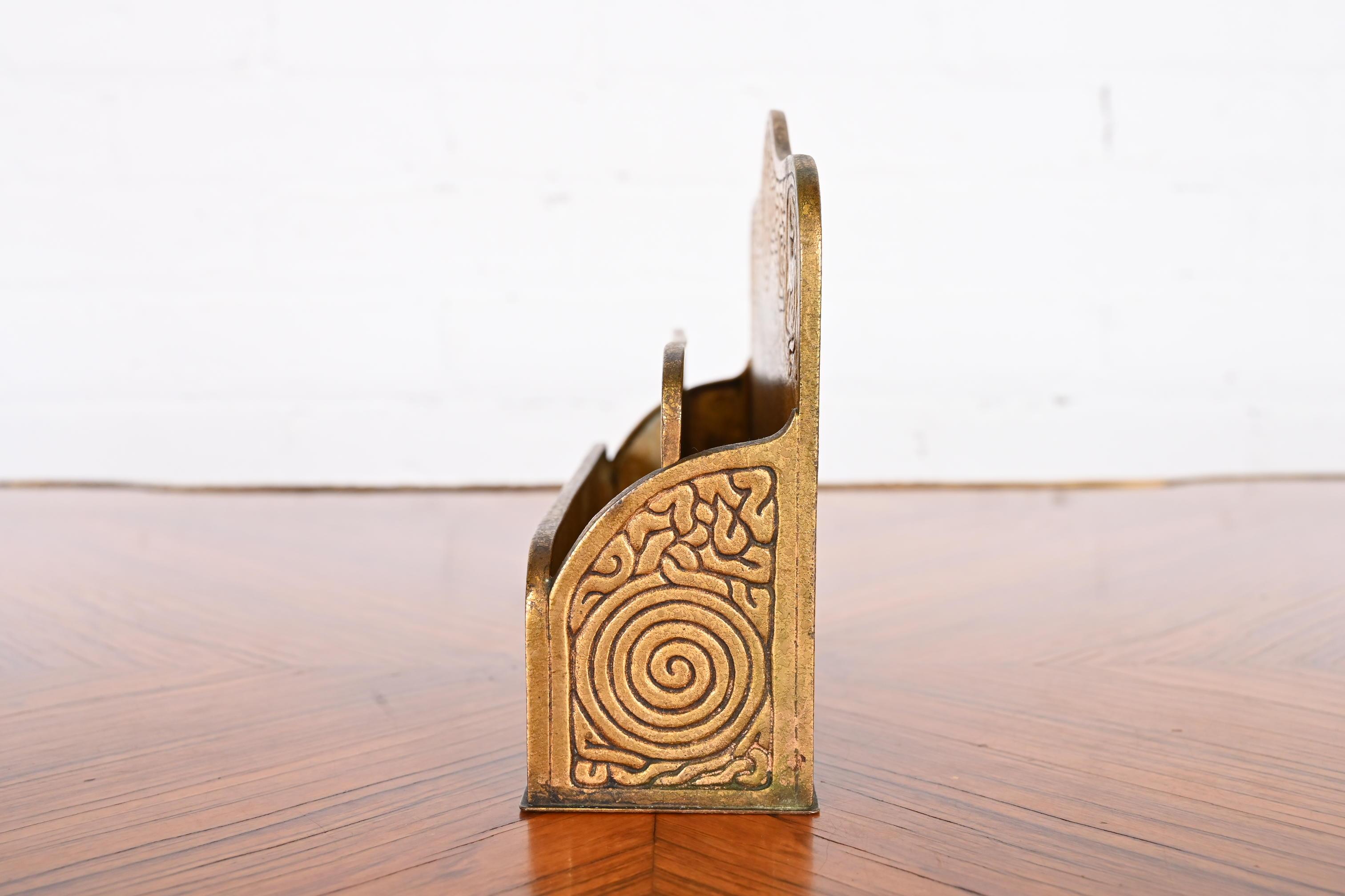 Tiffany Studios New York 'Zodiac' Bronze Doré Letter Rack For Sale 5