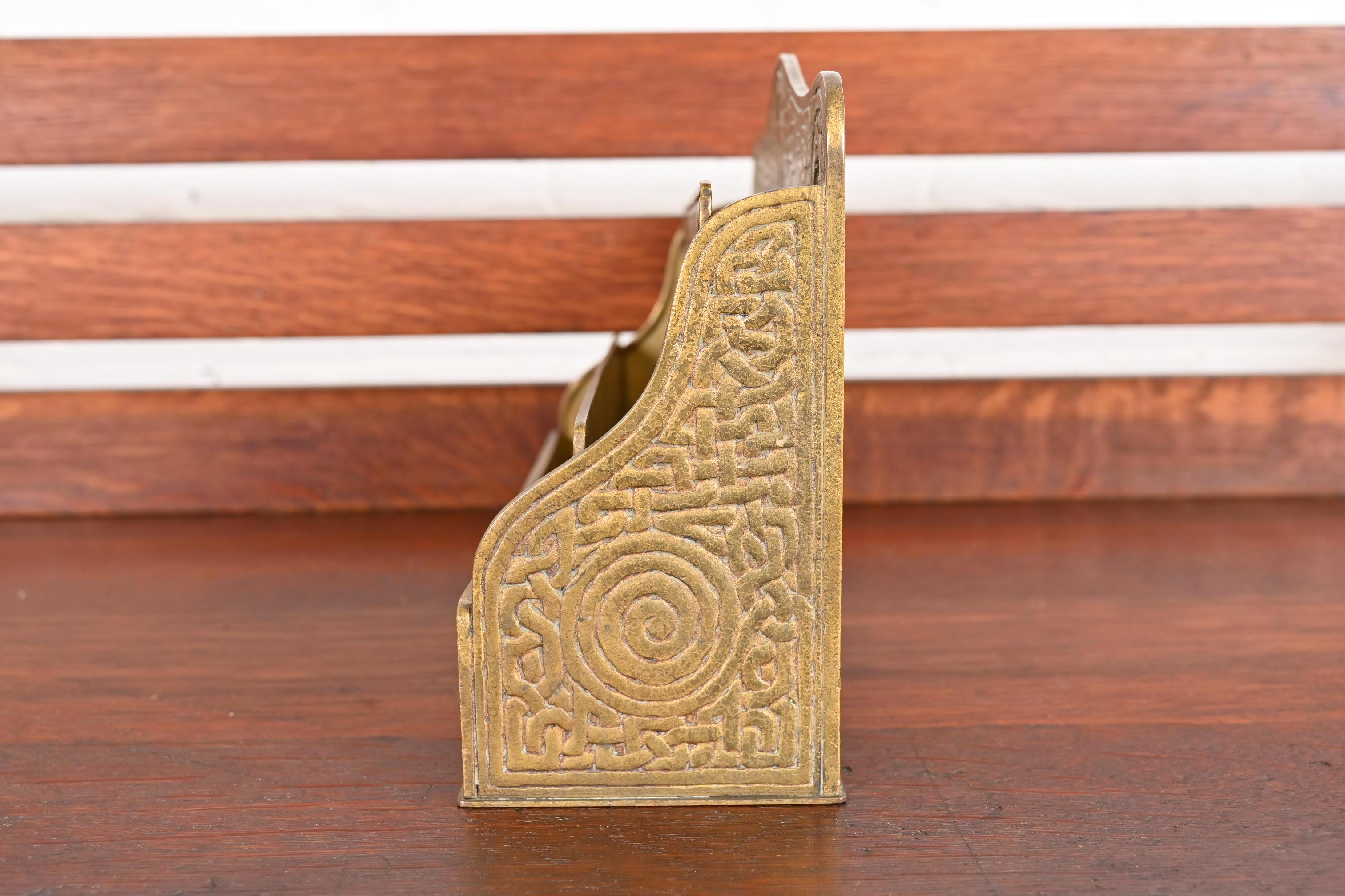 Tiffany Studios New York Zodiac Bronze Doré Letter Rack For Sale 7