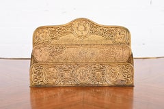 Tiffany Studios New York 'Zodiac' Bronze Doré Briefständer