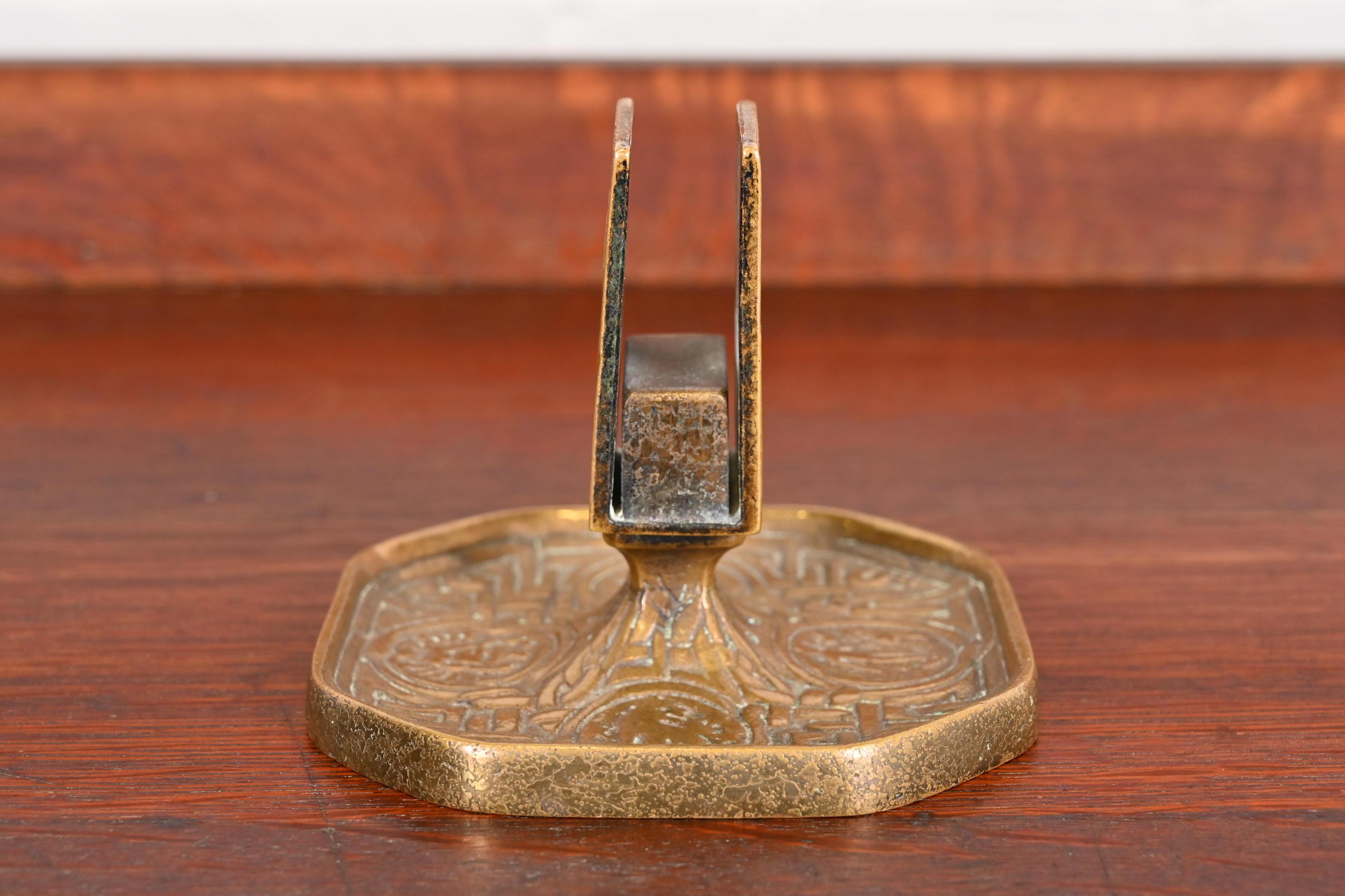Tiffany Studios New York Zodiac Bronze Doré Streichholzschachtel-Halter im Angebot 6
