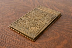 Tiffany Studios New York Zodiac Bronze Doré Notepad Holder