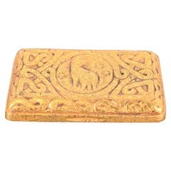 Antique Tiffany Studios New York Zodiac Bronze Doré Paper Weight