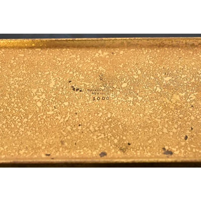 Tiffany Studios New York Zodiac Bronze Doré Stifttablett im Angebot 4