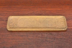 Tiffany Studios New York Zodiac Bronze Doré Pen Tray