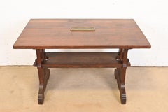 Tiffany Studios New York Zodiac Bronze Doré Pen Tray