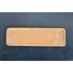 Tiffany Studios New York Zodiac Bronze Doré Pen Tray