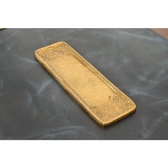 Tiffany Studios New York Zodiac Bronze Doré Pen Tray