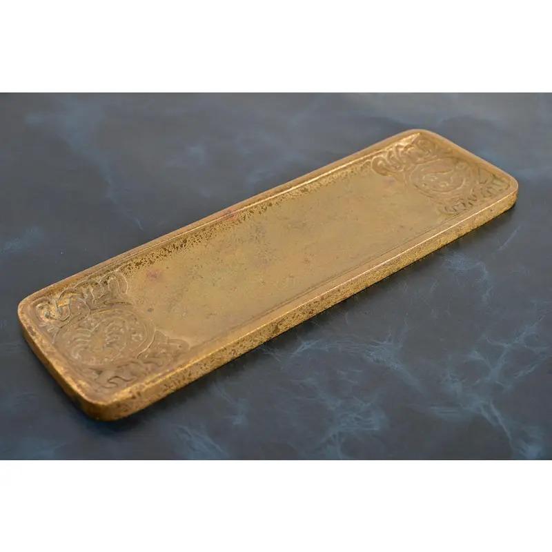 Tiffany Studios New York Zodiac Bronze Doré Stifttablett (amerikanisch) im Angebot