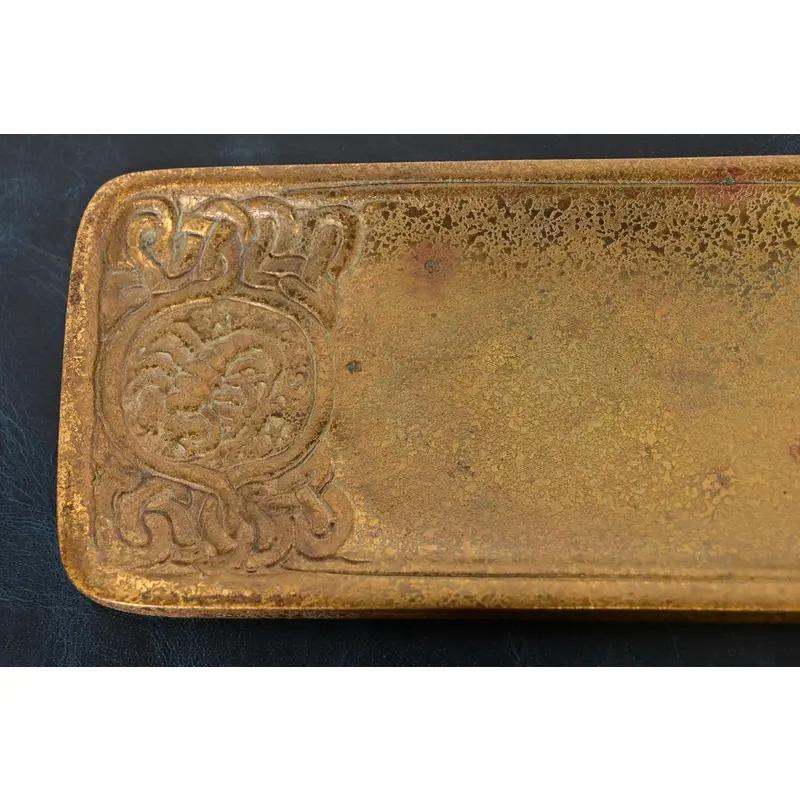 Tiffany Studios New York Zodiac Bronze Doré Stifttablett im Angebot 1