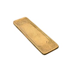 Tiffany Studios New York Zodiac Bronze Doré Pen Tray