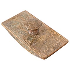 Tiffany Studios New York Zodiac Bronze Doré Rocker Blotter
