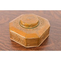 Tiffany Studios New York Zodiac Bronze Inkwell
