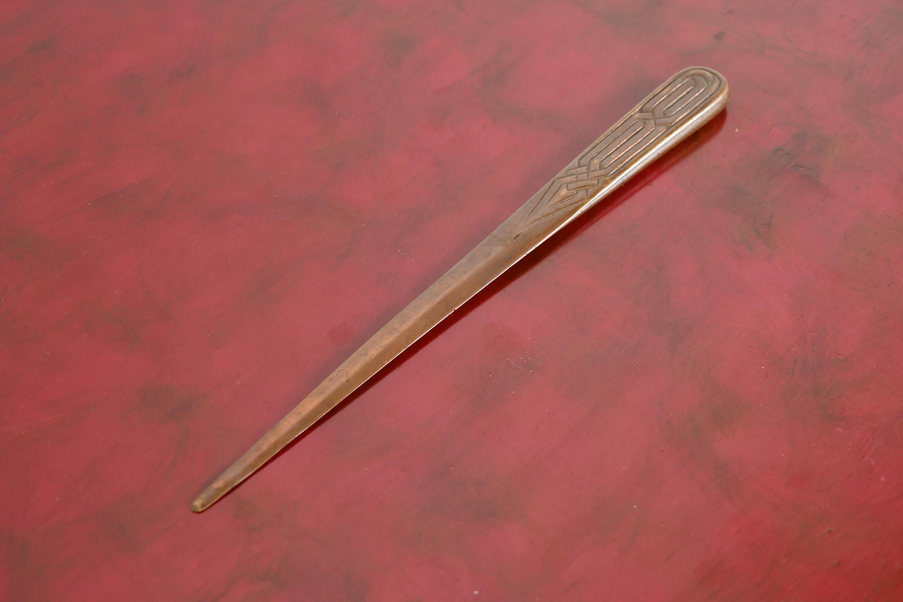 Tiffany Studios New York Zodiac Bronze Letter Opener For Sale 1