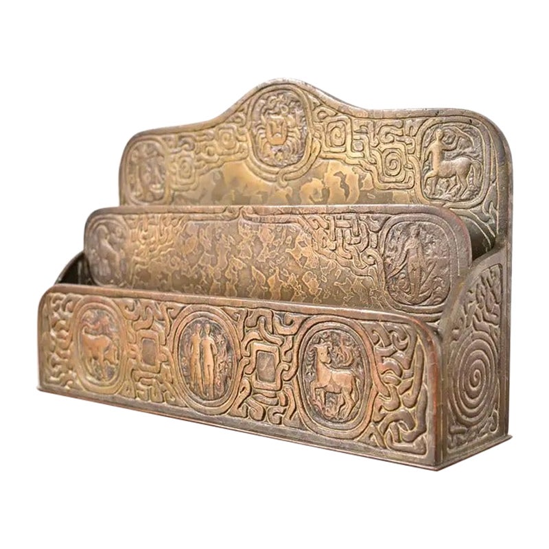 Tiffany Studios New York Zodiac Bronze Briefständer