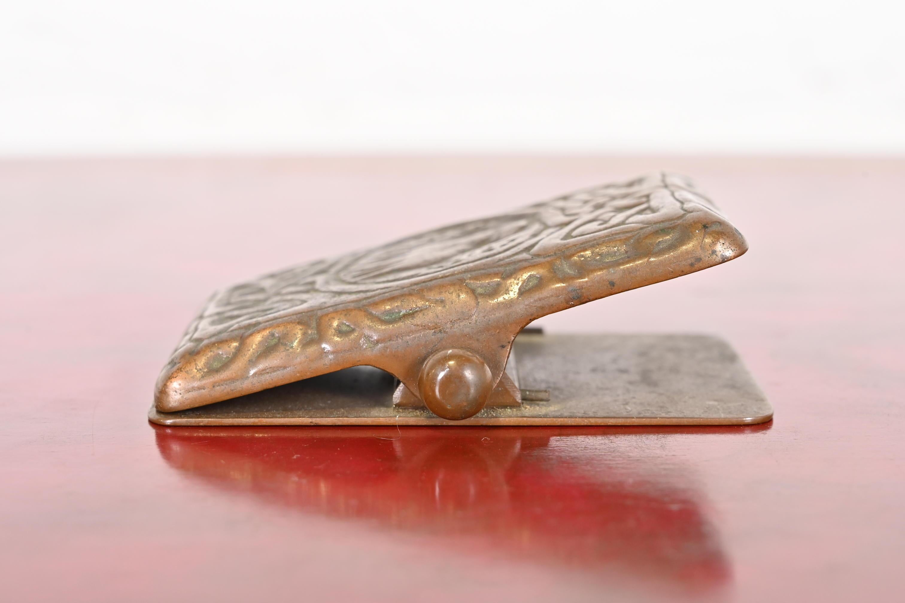 Tiffany Studios New York Zodiac Bronze Paper Clip 1