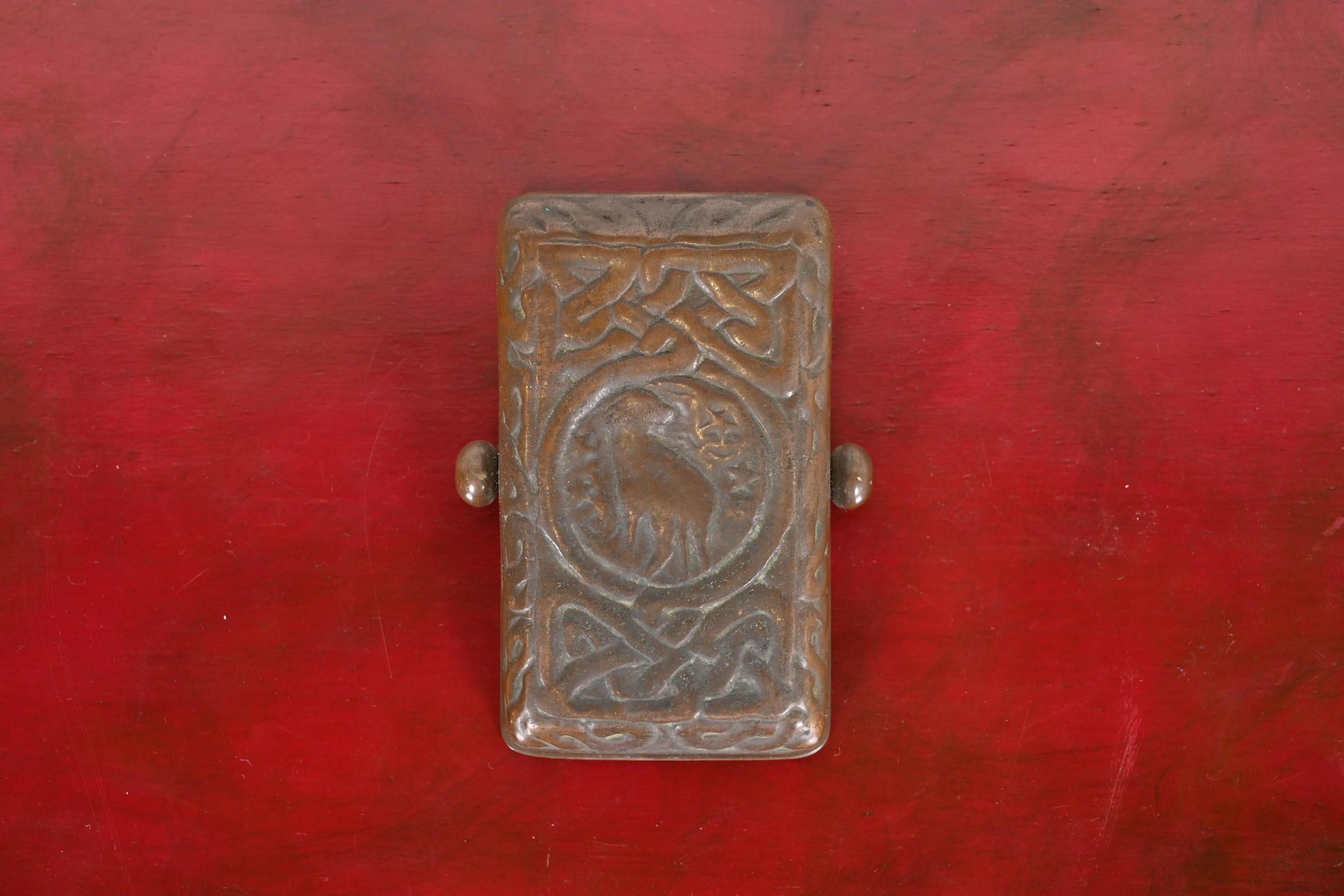 20th Century Tiffany Studios New York Zodiac Bronze Paper Clip