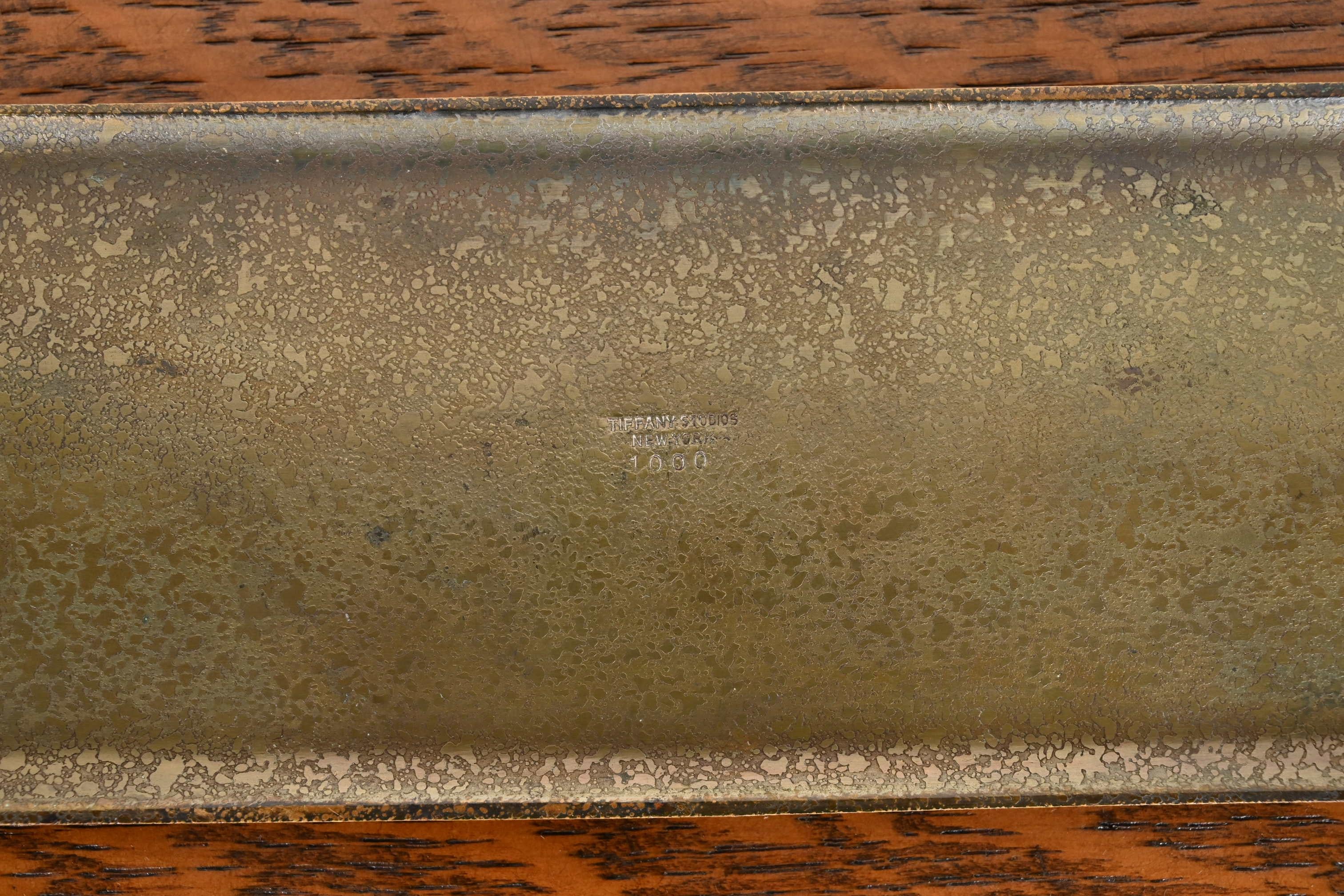 Bronze-Schreibtischzubehör „Zodiac“ von Tiffany Studios, New York, um 1910 im Angebot 5