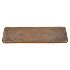 Tiffany Studios New York Zodiac Bronze Pen Tray