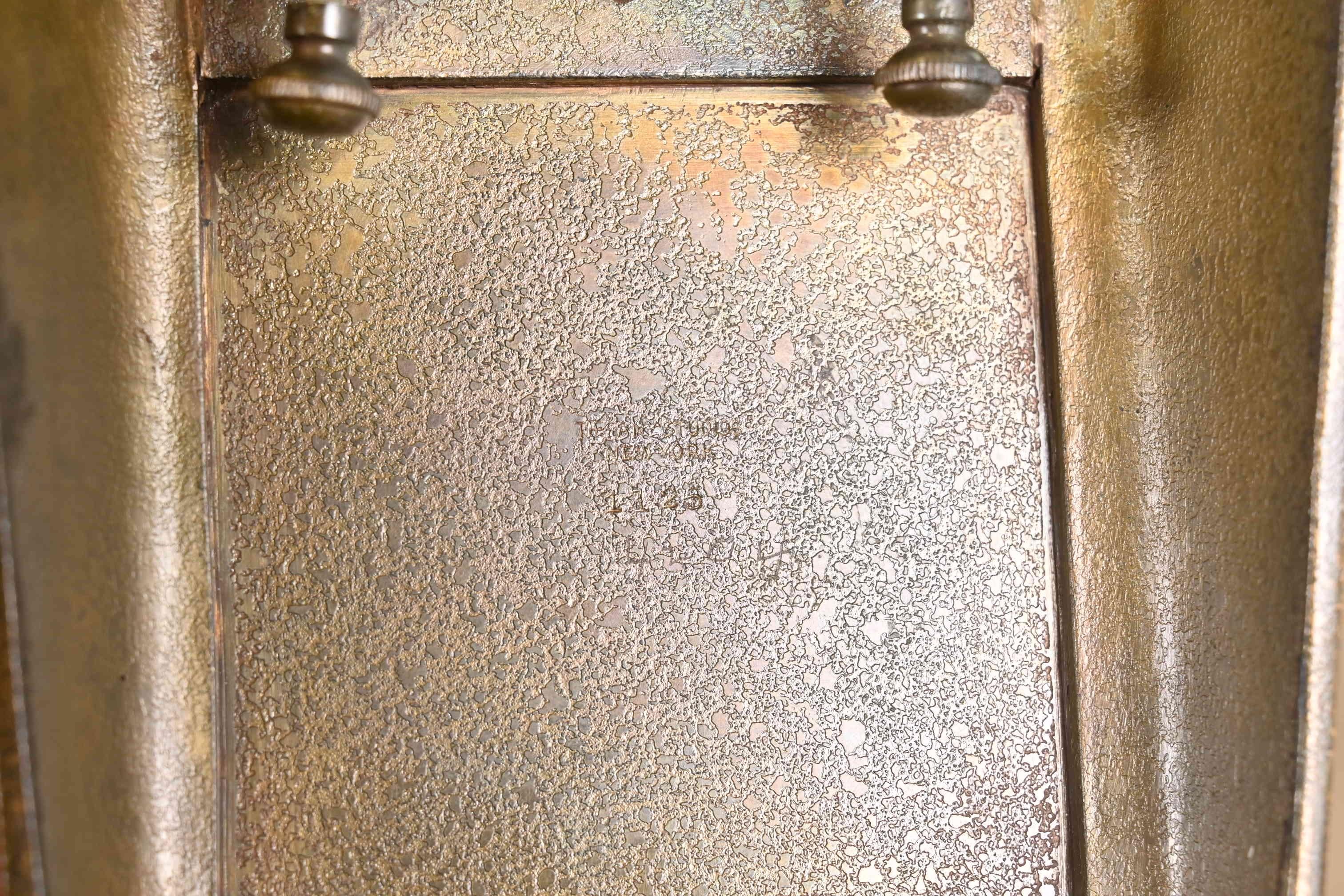 Tiffany Studios New York Zodiac Bronze Ewiger Schreibtisch Kalender, um 1910 im Angebot 5