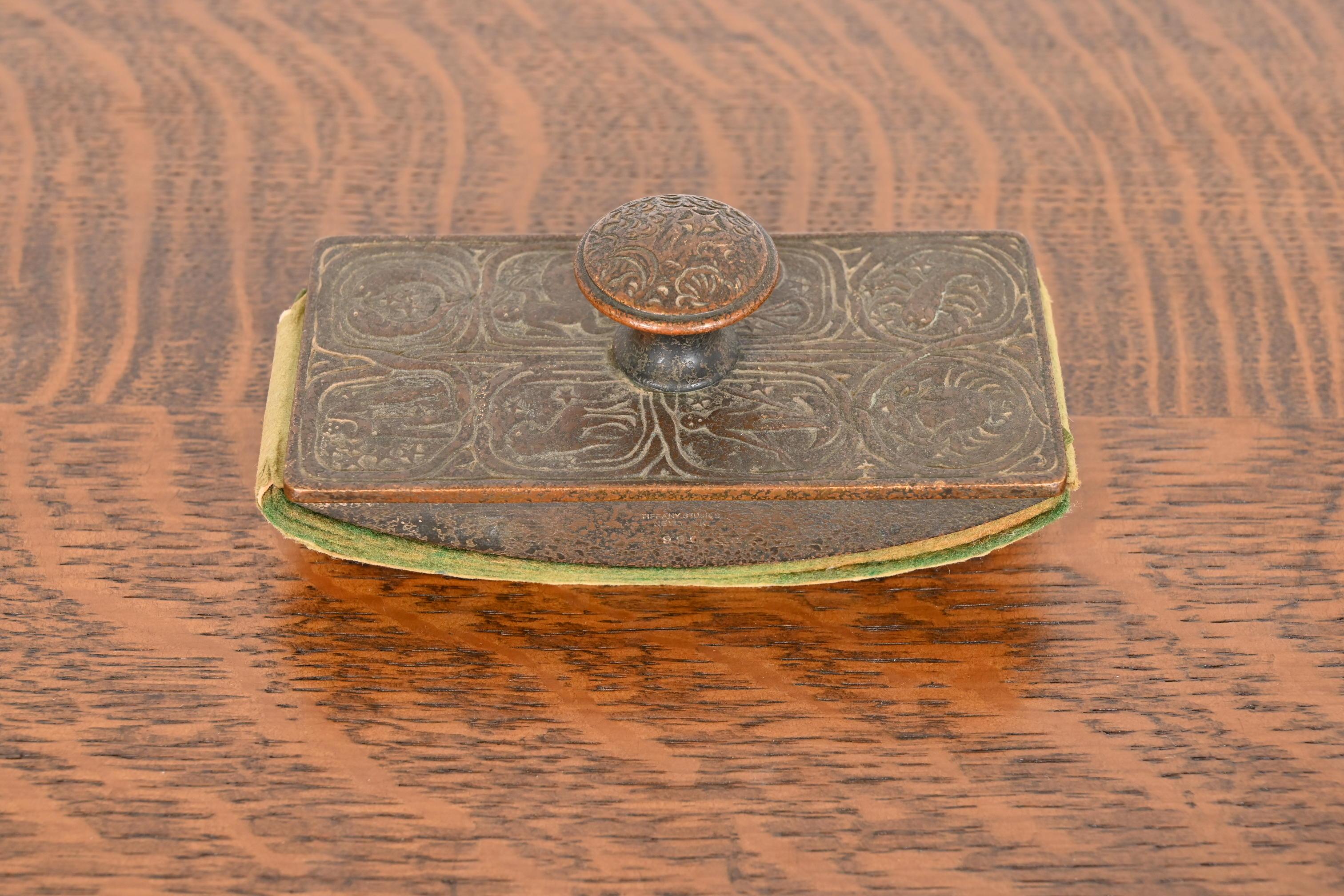 Art nouveau Bronze Rocker Blotter 