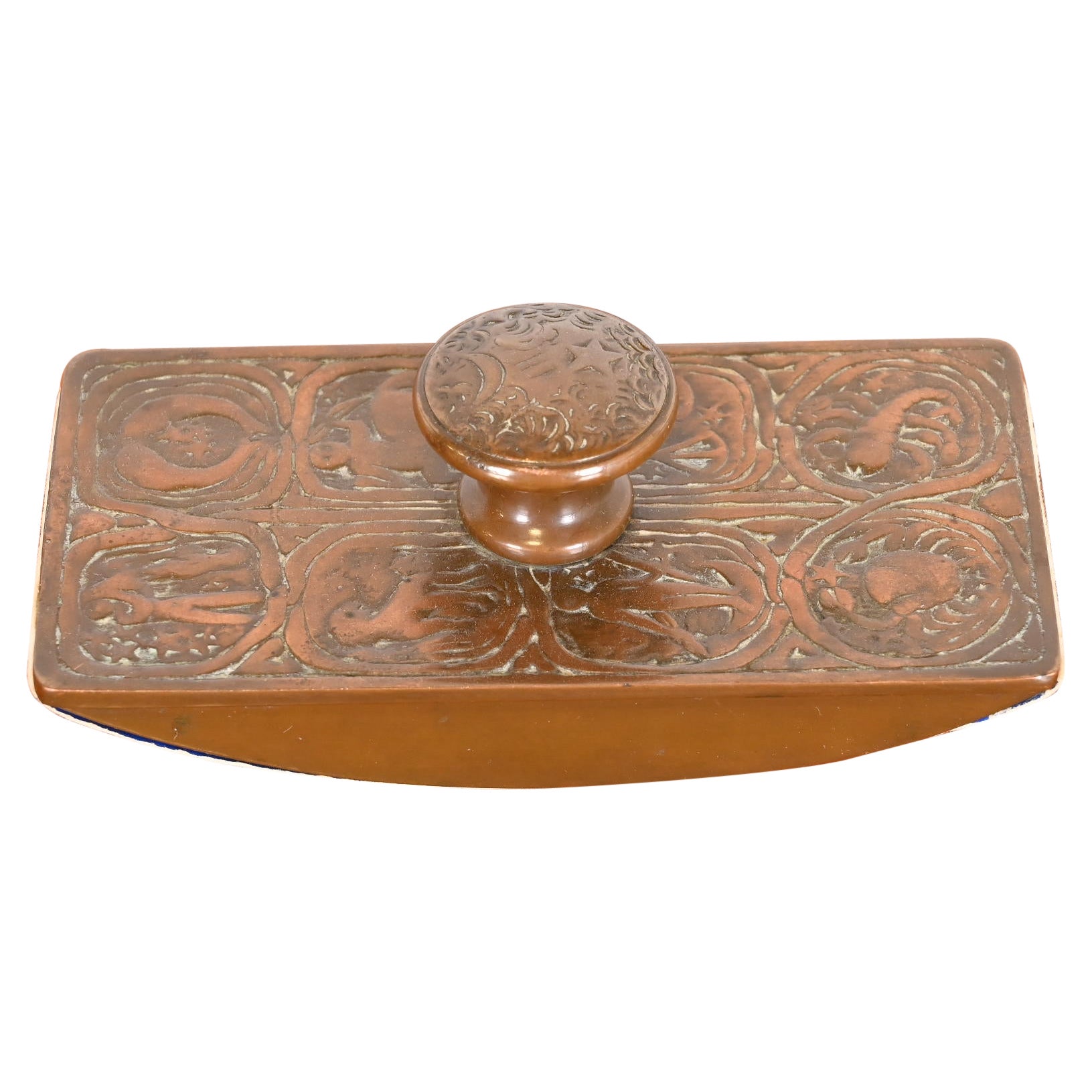 Tiffany Studios New York „Zodiac“ Bronze-Schaukelbügel, um 1910 im Angebot