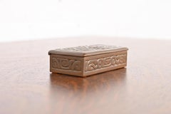 Tiffany Studios New York Zodiac Bronze Stamp Box