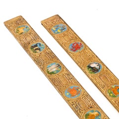 Tiffany Studios New York "Zodiac" Desk Blotter Ends