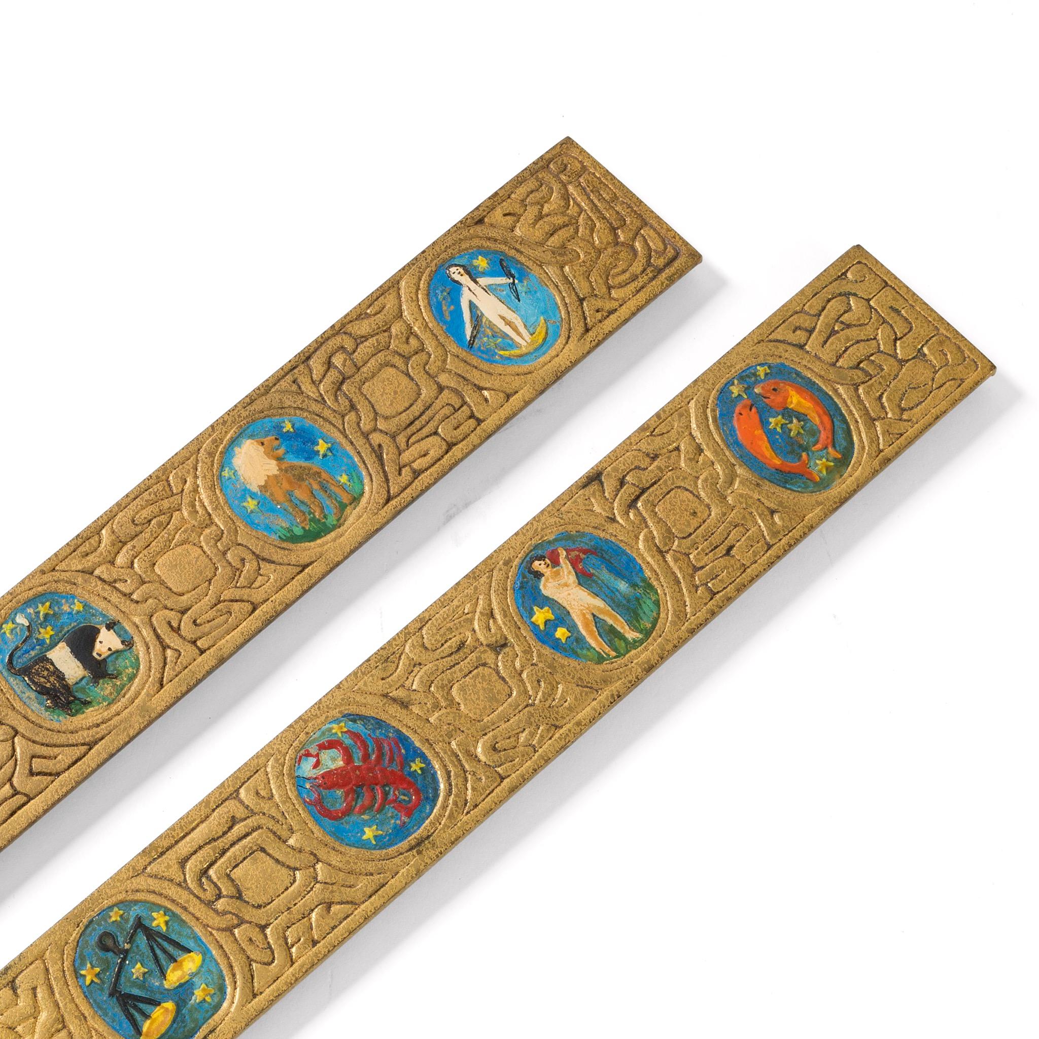 Art nouveau Tiffany Studios New York, chemisiers de bureau Zodiac en vente