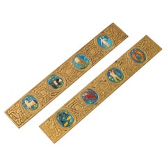 Tiffany Studios New York "Zodiac" Desk Blotter Ends