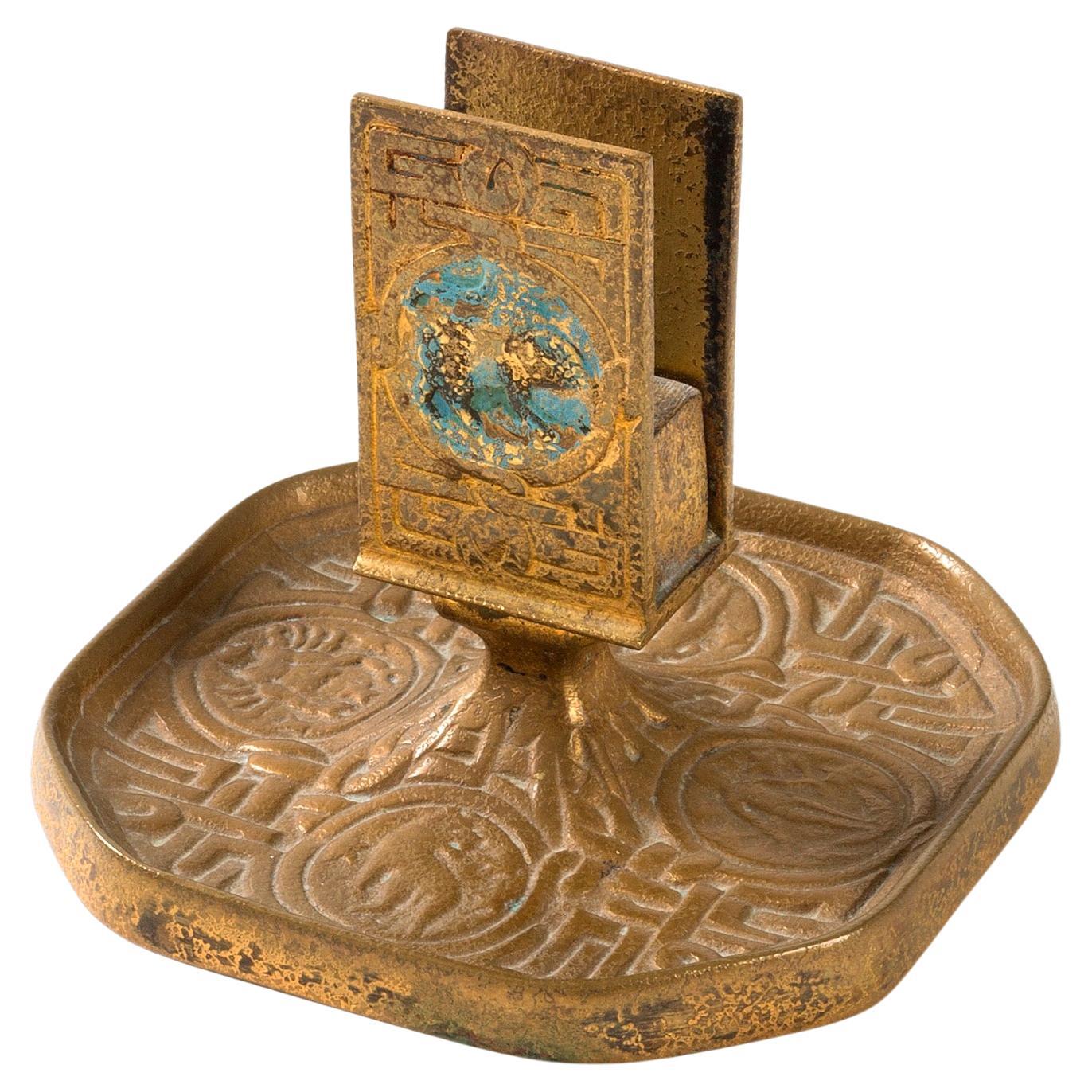 Tiffany Studios New York "Zodiac" Match Box Holder For Sale