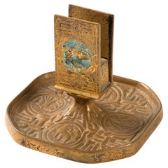 Antique Tiffany Studios New York "Zodiac" Match Box Holder
